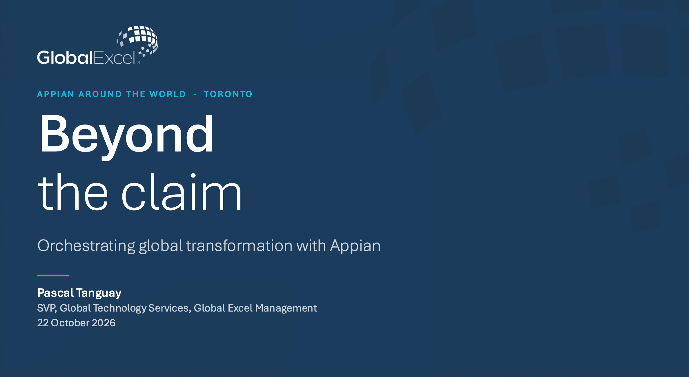 Beyond the Claim: Orchestrating global transformation with Appian